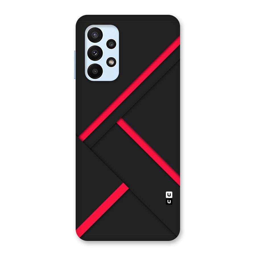 Red Disort Stripes Back Case for Galaxy A23
