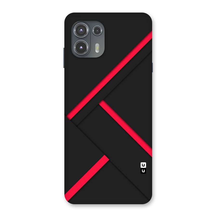 Red Disort Stripes Back Case for Motorola Edge 20 Fusion