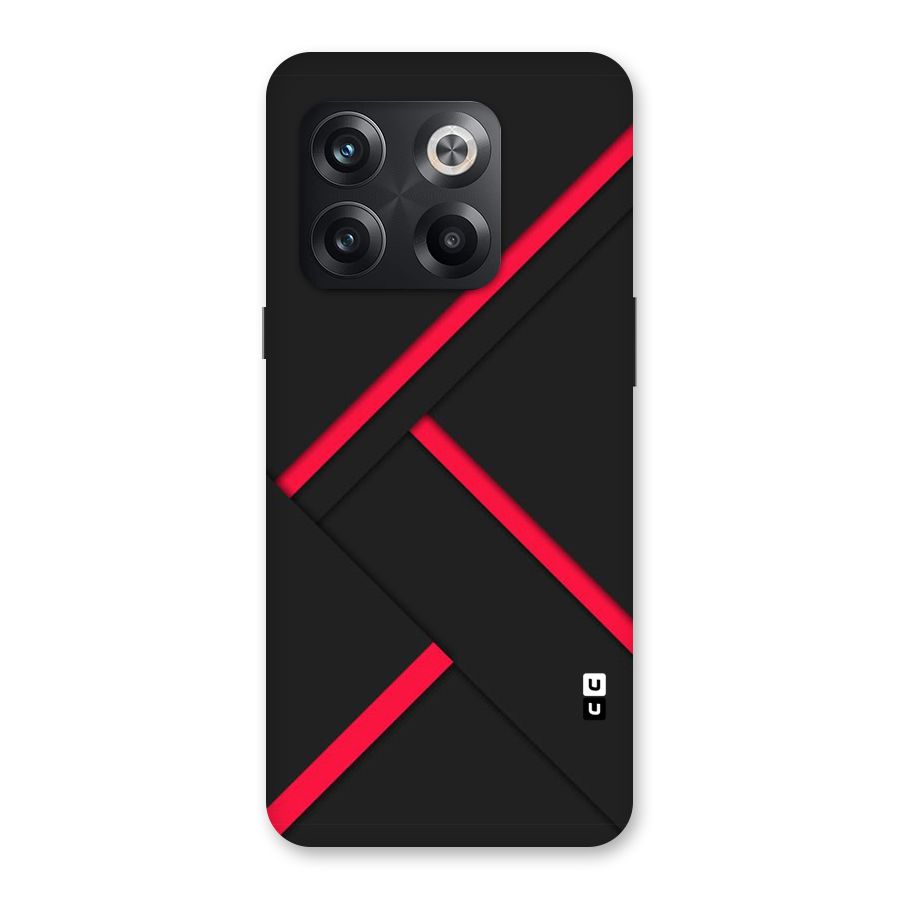Red Disort Stripes Back Case for OnePlus 10T