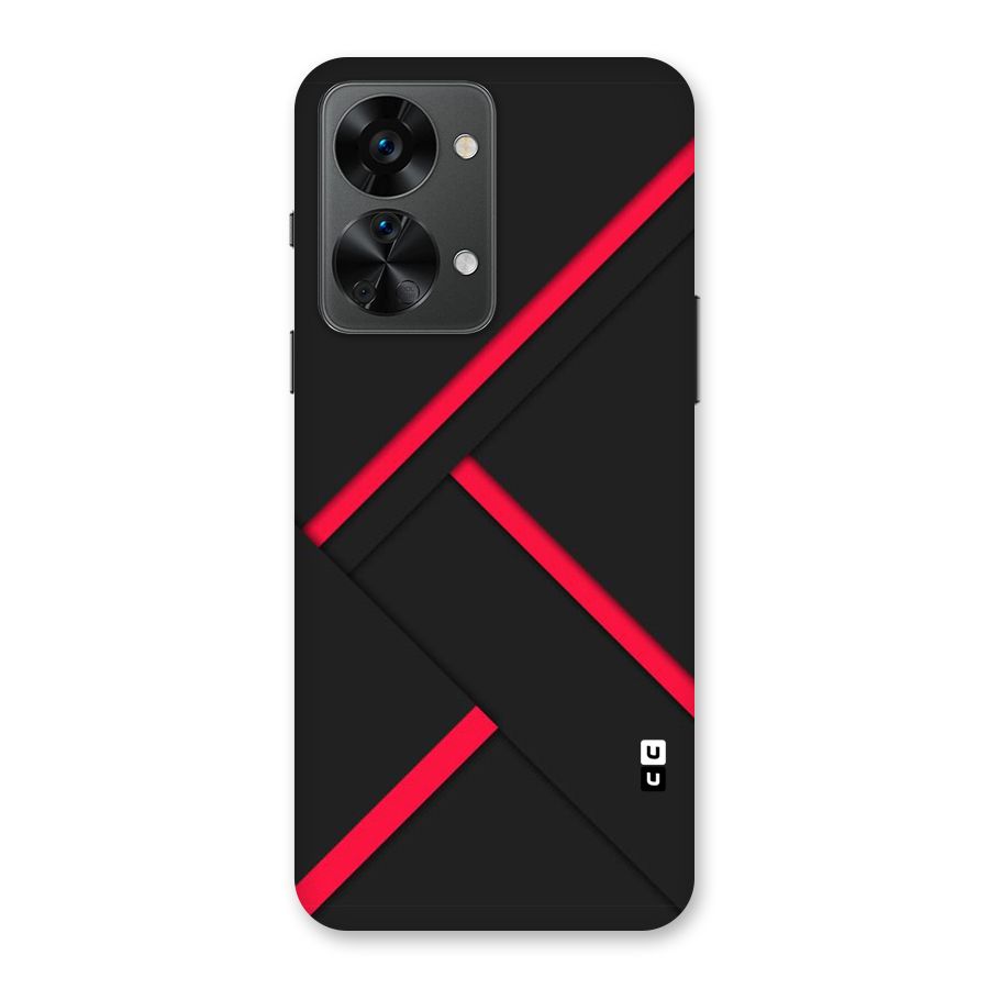 Red Disort Stripes Back Case for OnePlus Nord 2T