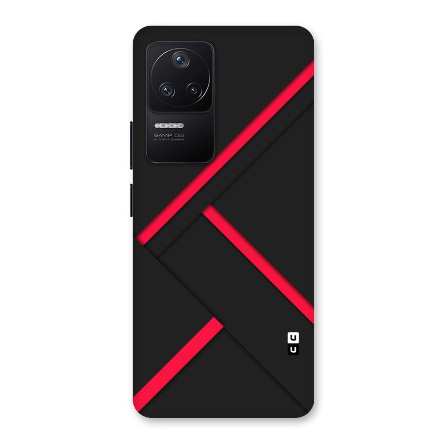Red Disort Stripes Back Case for Poco F4 5G