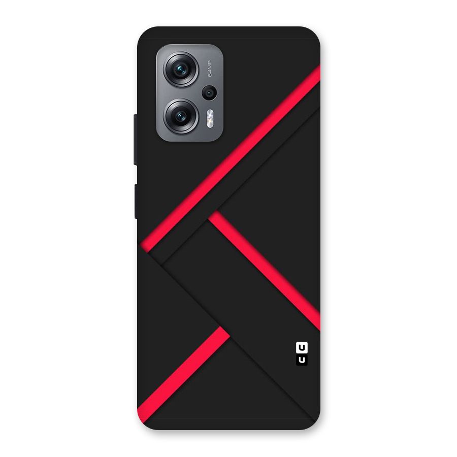 Red Disort Stripes Back Case for Redmi K50i