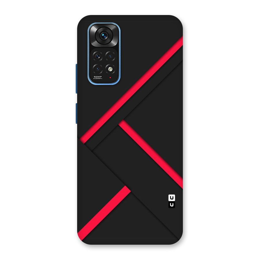 Red Disort Stripes Back Case for Redmi Note 11S
