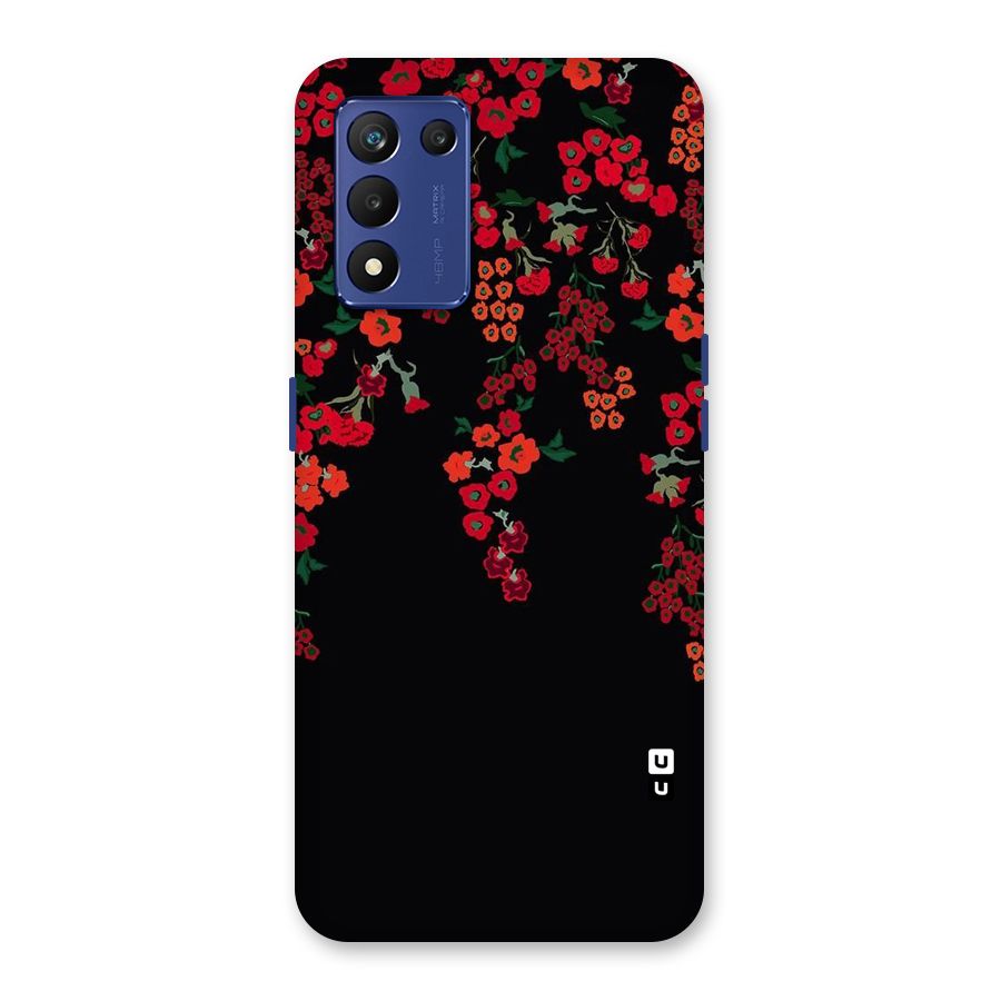 Red Floral Pattern Back Case for Realme 9 5G Speed