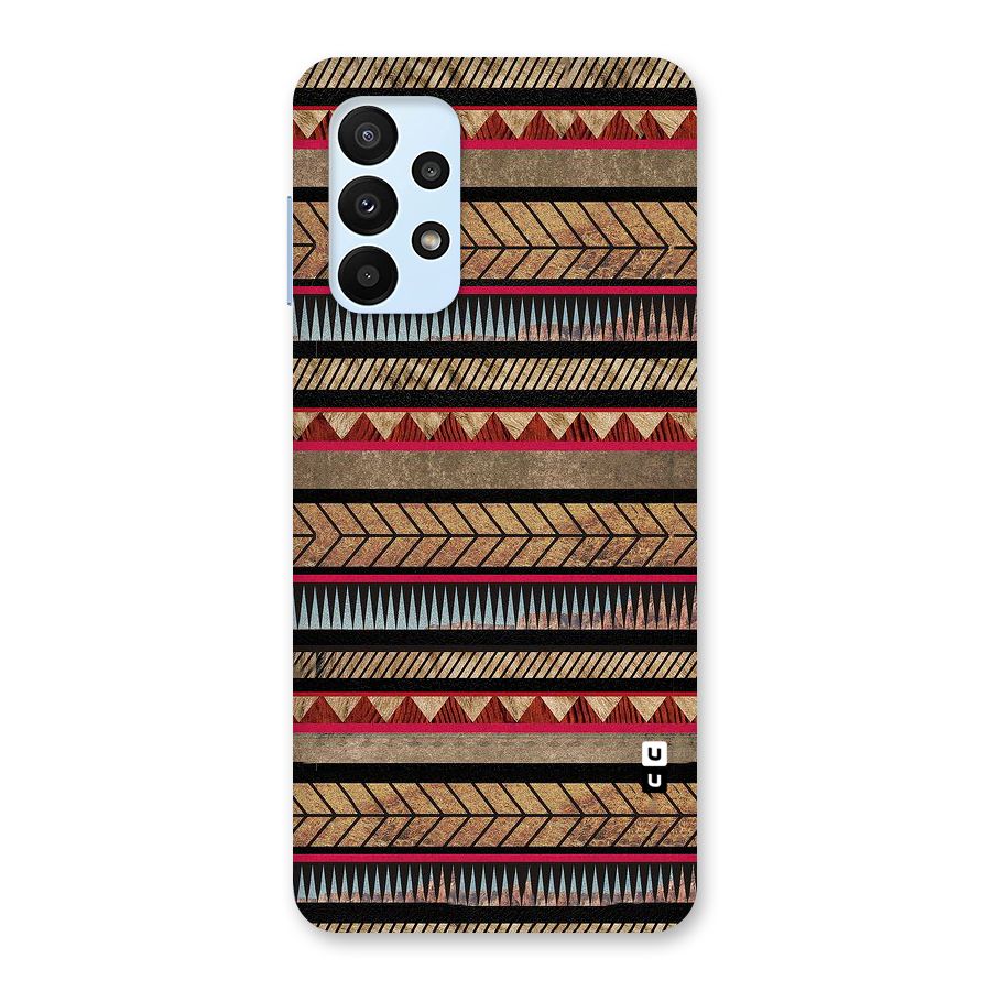 Red Indie Pattern Back Case for Galaxy A23