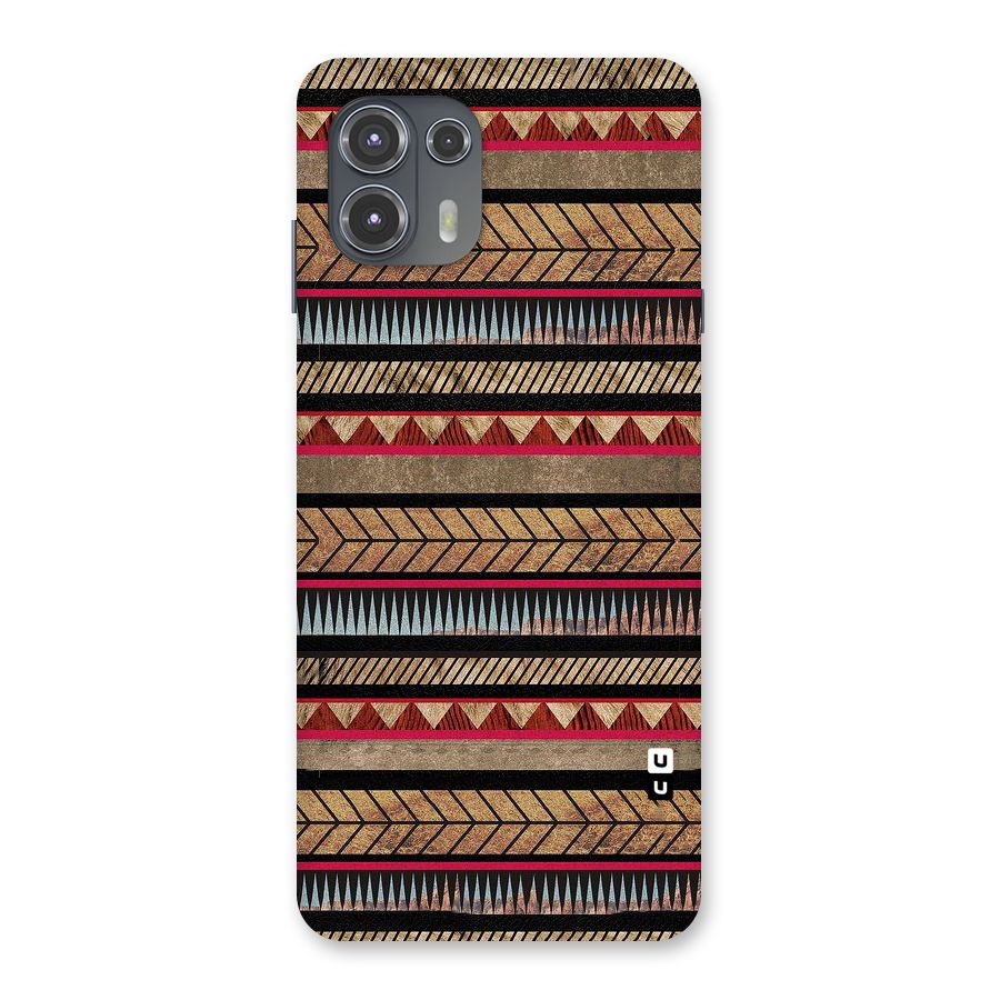 Red Indie Pattern Back Case for Motorola Edge 20 Fusion