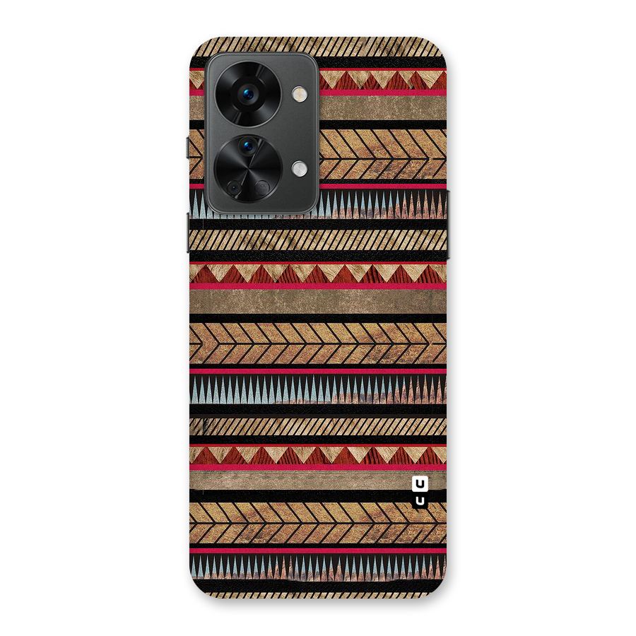 Red Indie Pattern Back Case for OnePlus Nord 2T