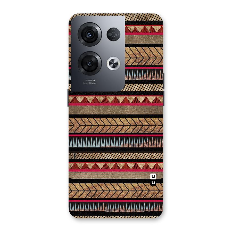 Red Indie Pattern Back Case for Oppo Reno8 Pro 5G