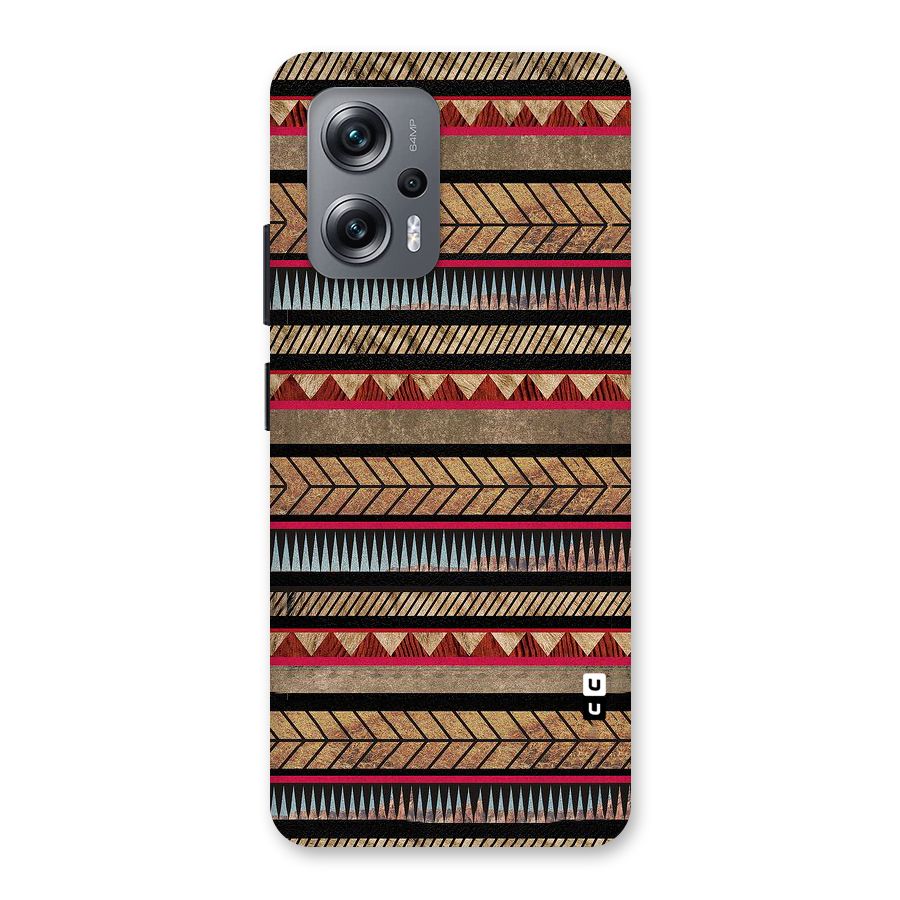 Red Indie Pattern Back Case for Redmi K50i
