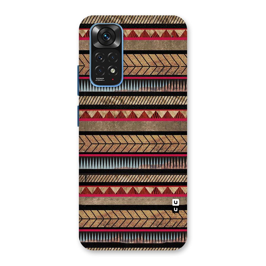 Red Indie Pattern Back Case for Redmi Note 11S