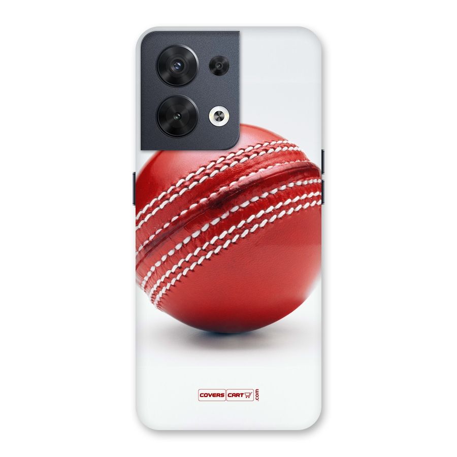 Red International Cricket Ball Back Case for Oppo Reno8 5G