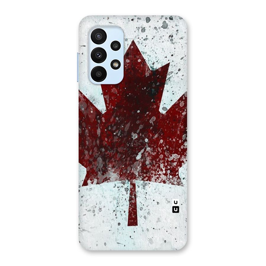 Red Maple Snow Back Case for Galaxy A23