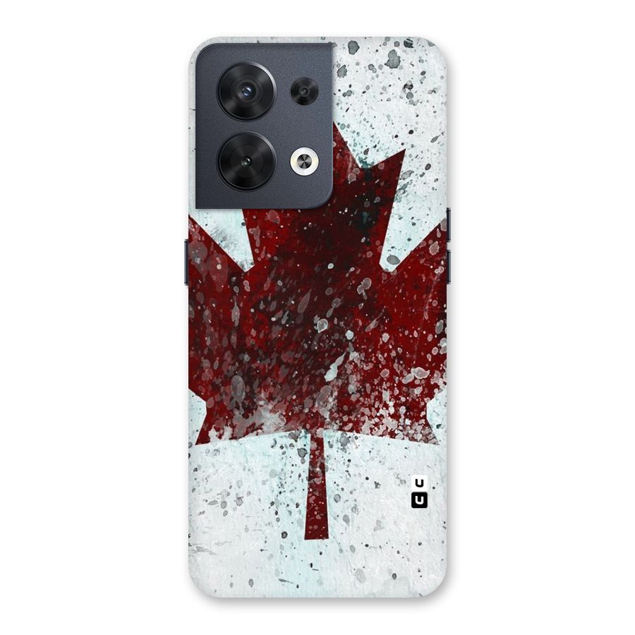 Red Maple Snow Back Case for Oppo Reno8 5G