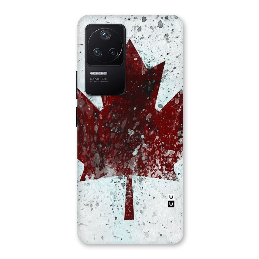 Red Maple Snow Back Case for Poco F4 5G