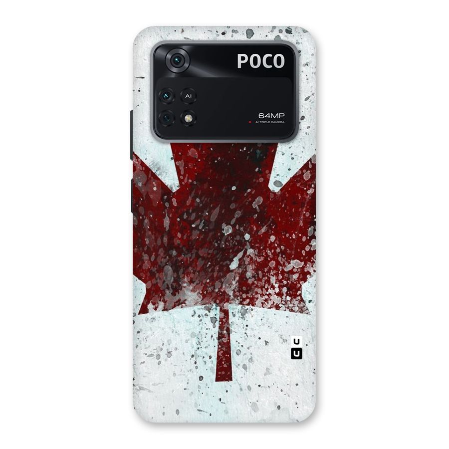 Red Maple Snow Back Case for Poco M4 Pro 4G