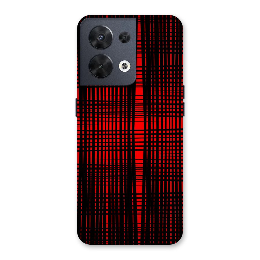 Red Net Design Back Case for Oppo Reno8 5G