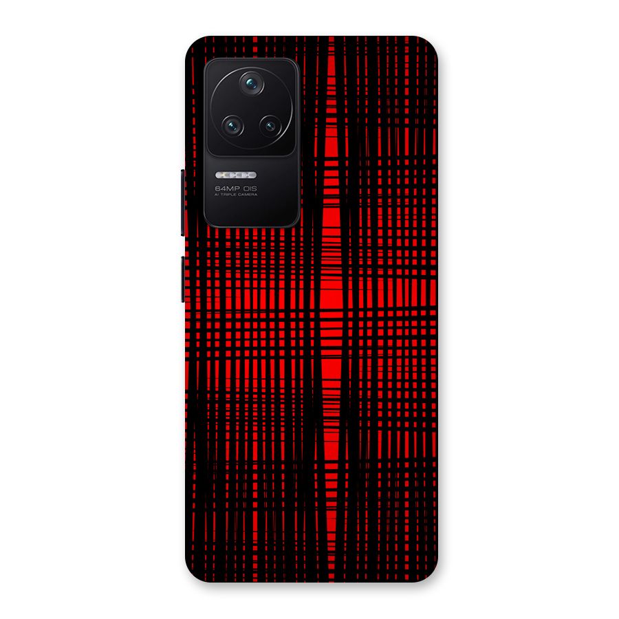 Red Net Design Back Case for Poco F4 5G