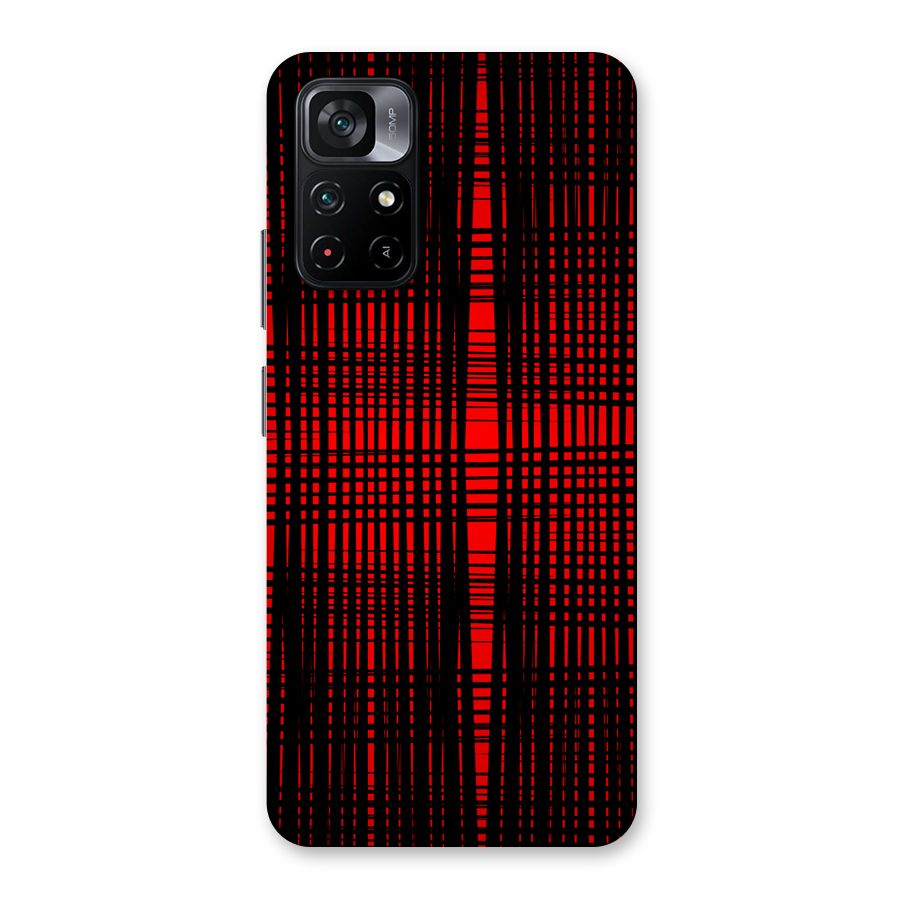 Red Net Design Back Case for Poco M4 Pro 5G