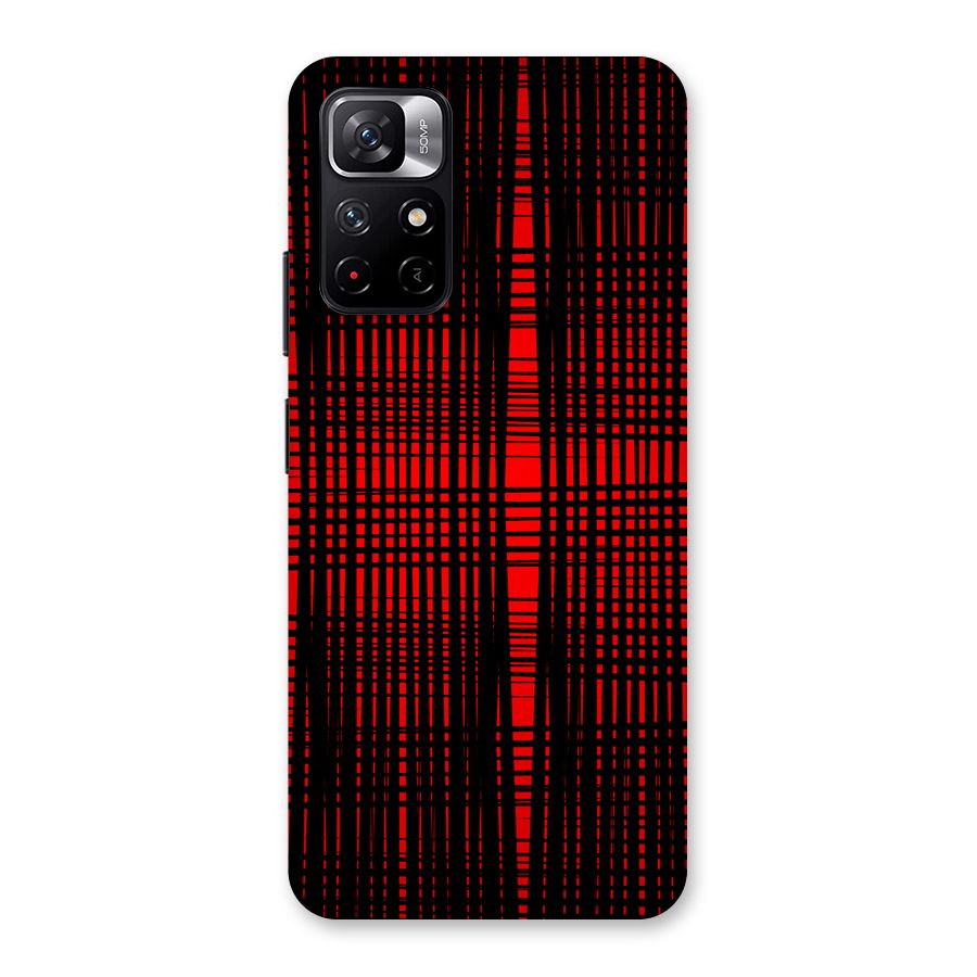 Red Net Design Back Case for Redmi Note 11T 5G
