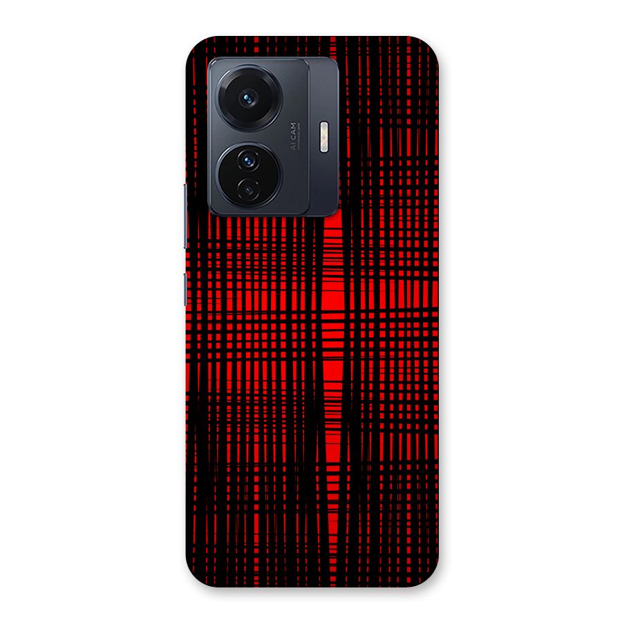 Red Net Design Back Case for Vivo T1 Pro