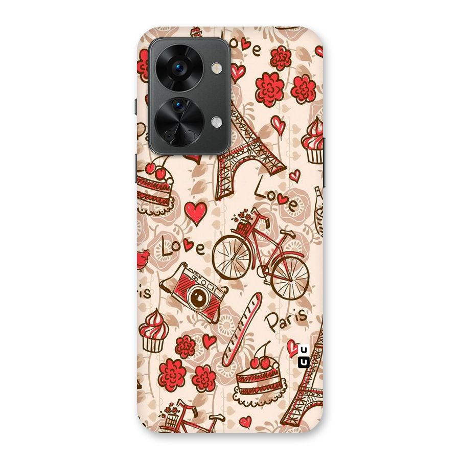 Red Peach City Back Case for OnePlus Nord 2T