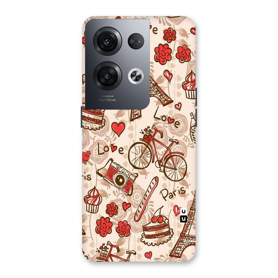 Red Peach City Back Case for Oppo Reno8 Pro 5G