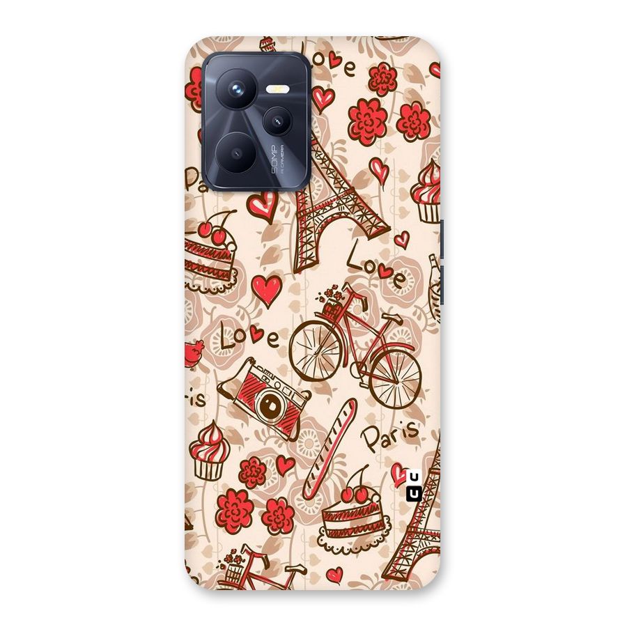 Red Peach City Back Case for Realme C35