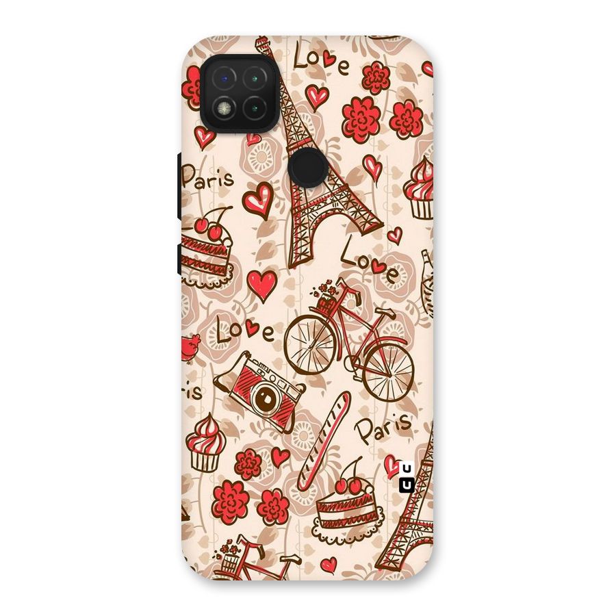 Red Peach City Back Case for Redmi 9 Activ