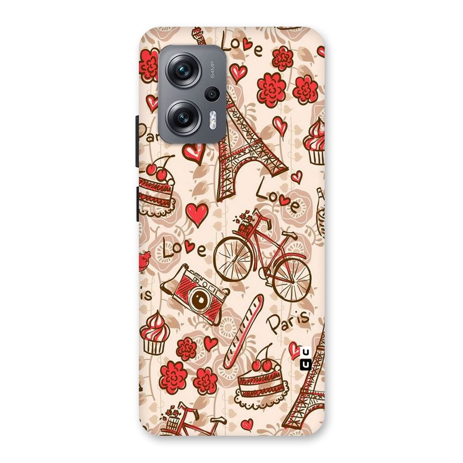Red Peach City Back Case for Redmi K50i
