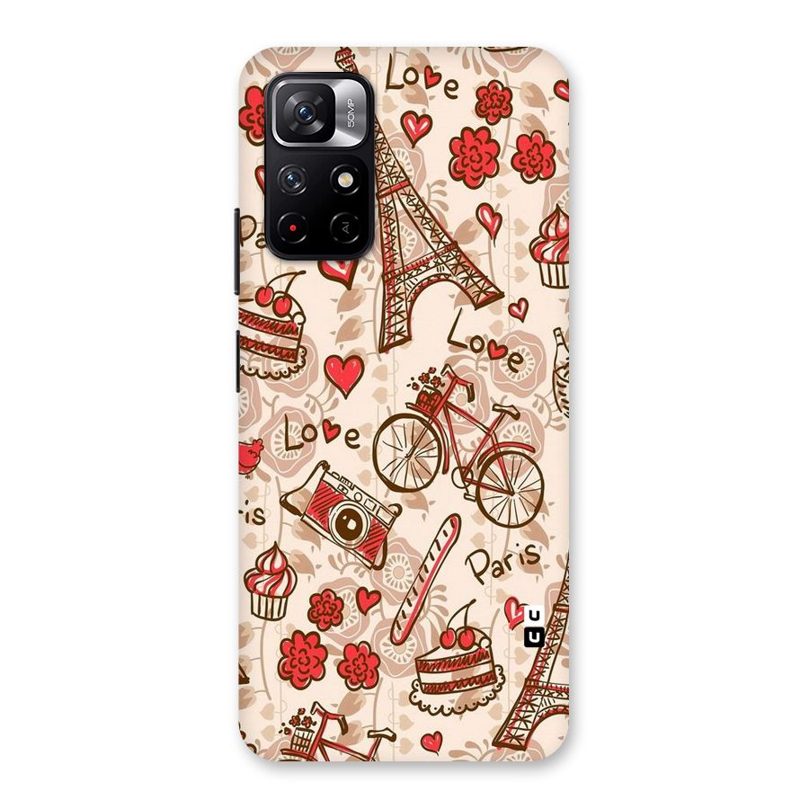 Red Peach City Back Case for Redmi Note 11T 5G