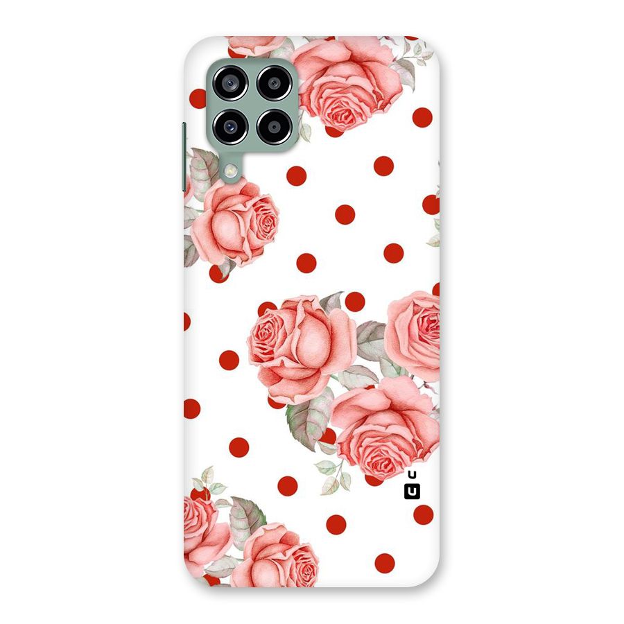 Red Peach Shade Flowers Back Case for Galaxy M33
