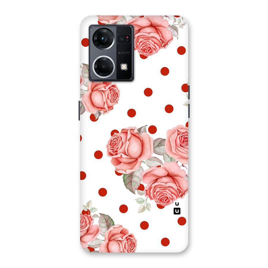 Red Peach Shade Flowers Glass Back Case for Oppo F21 Pro 5G