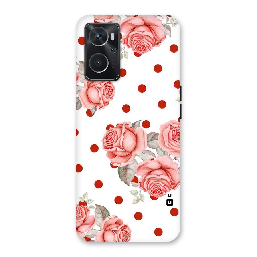 Red Peach Shade Flowers Back Case for Oppo K10 4G