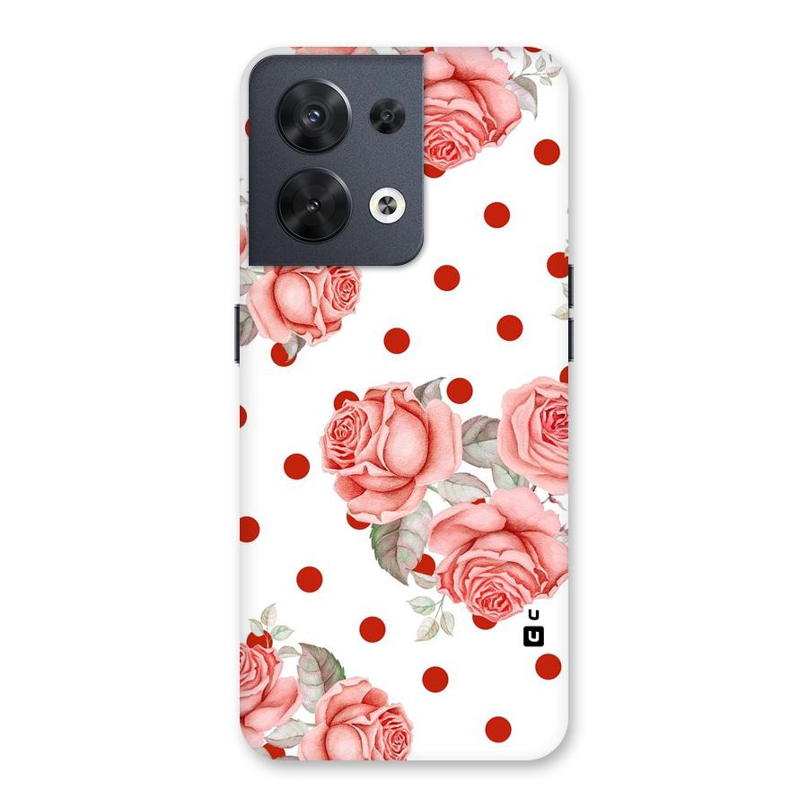 Red Peach Shade Flowers Back Case for Oppo Reno8 5G