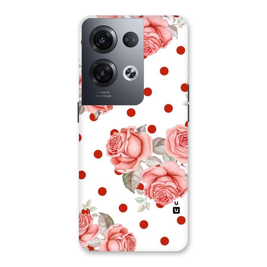 Red Peach Shade Flowers Back Case for Oppo Reno8 Pro 5G