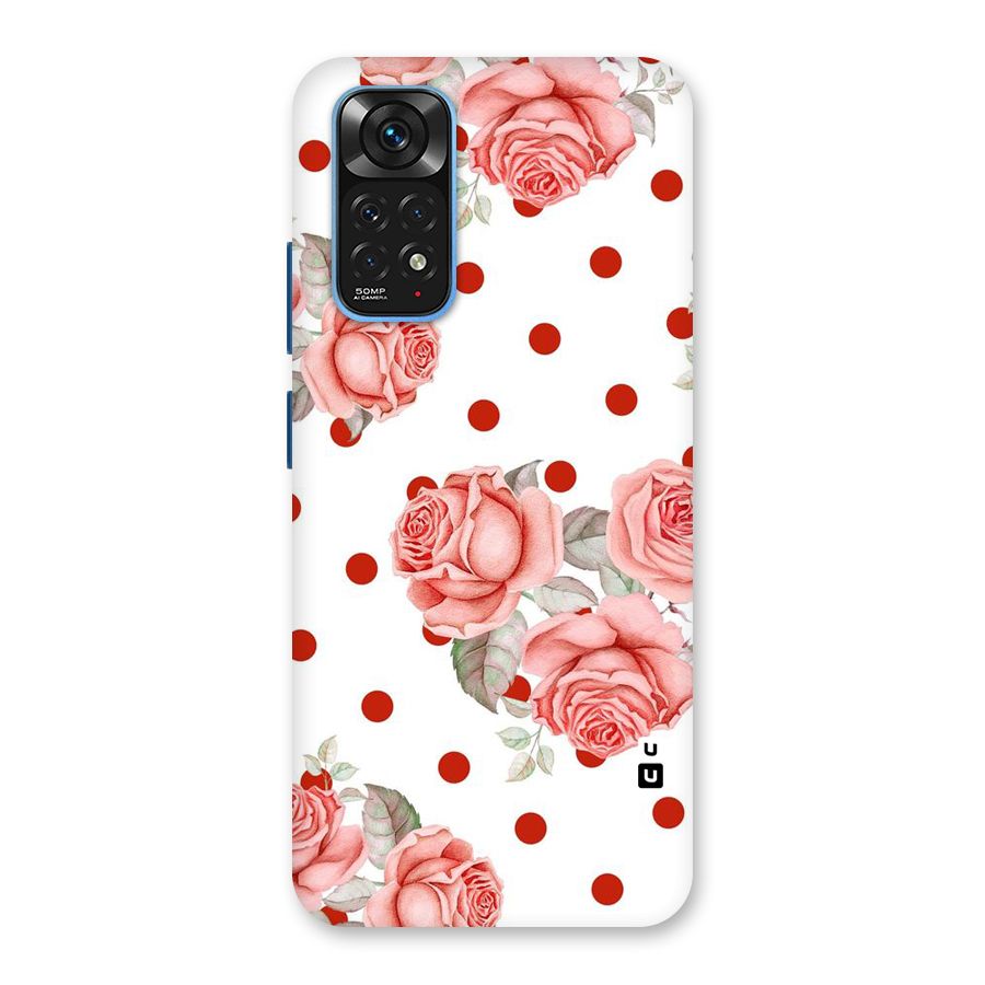 Red Peach Shade Flowers Back Case for Redmi Note 11S