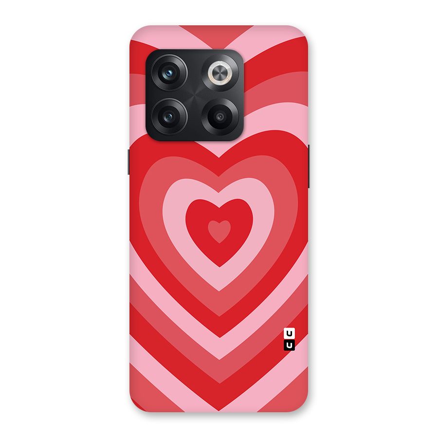 Red Retro Hearts Back Case for OnePlus 10T