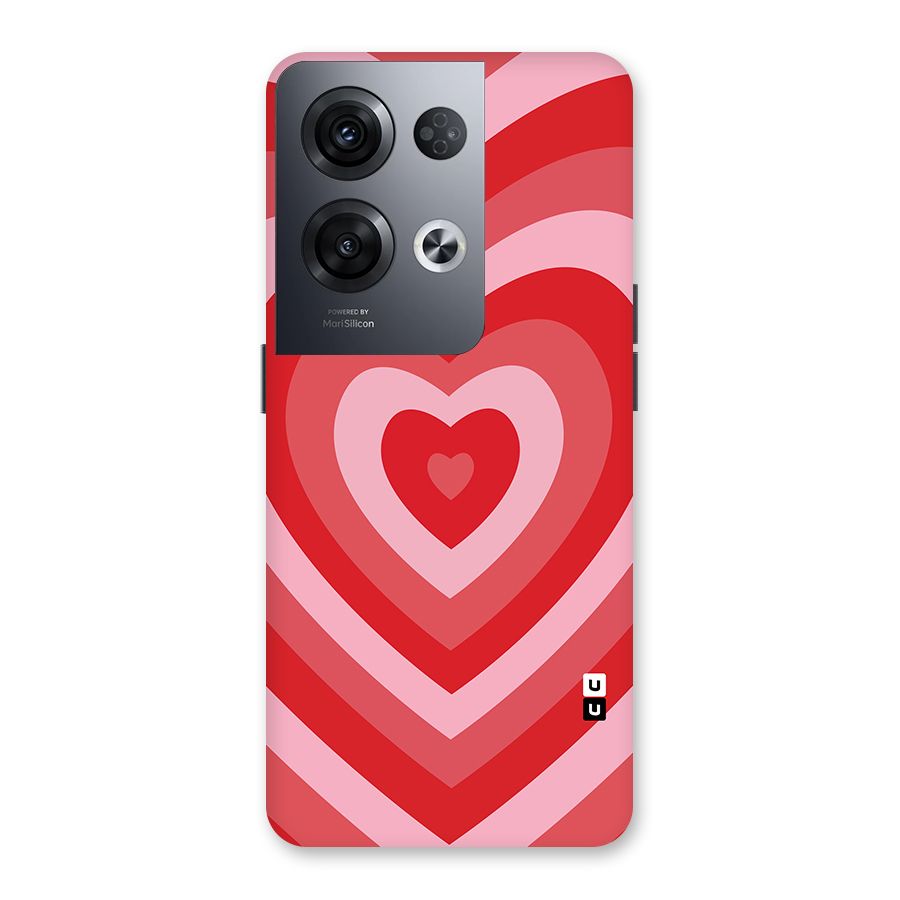 Red Retro Hearts Back Case for Oppo Reno8 Pro 5G