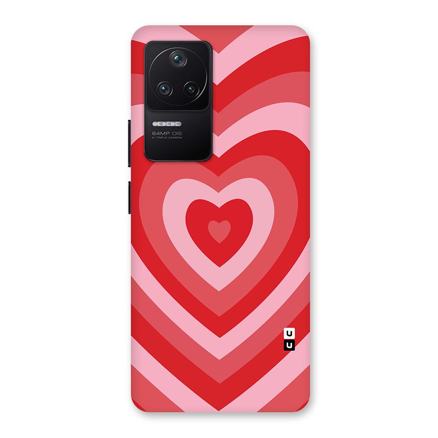 Red Retro Hearts Back Case for Poco F4 5G