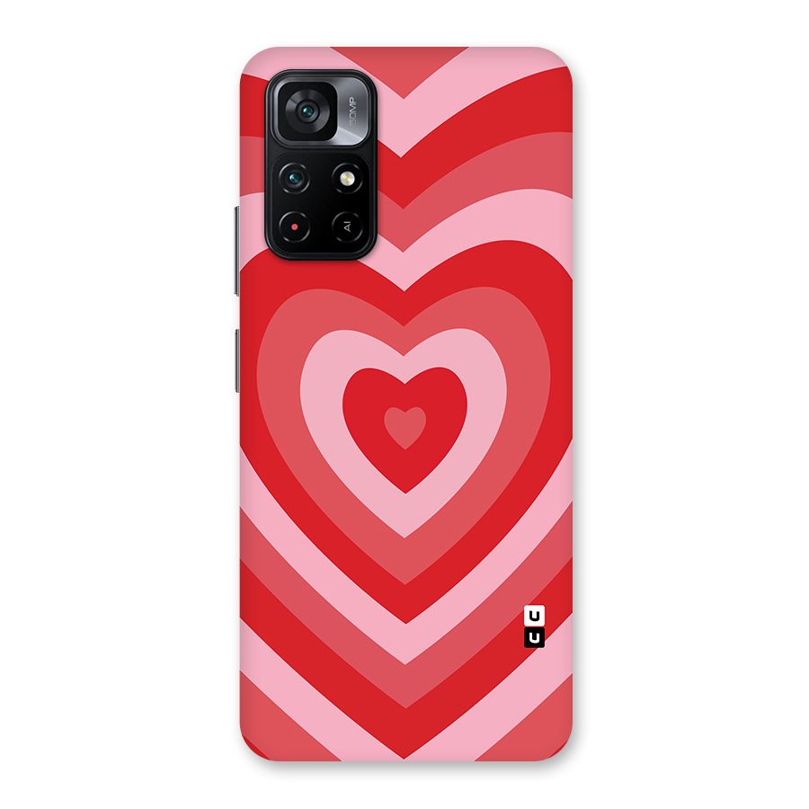 Red Retro Hearts Back Case for Poco M4 Pro 5G