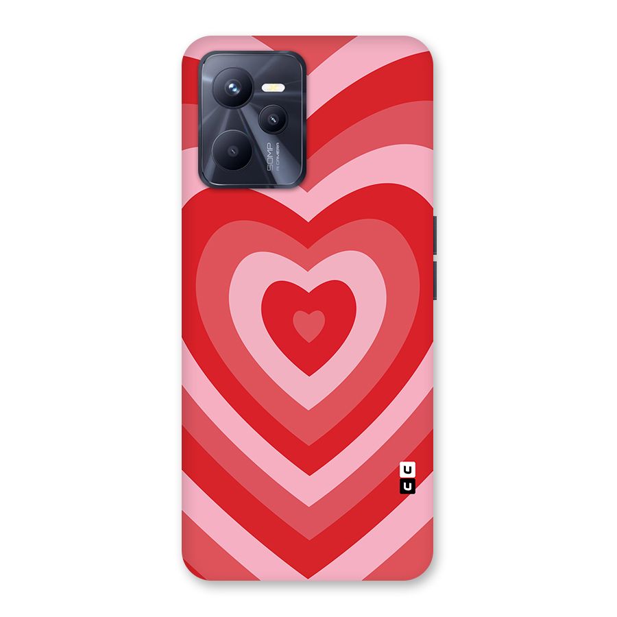 Red Retro Hearts Back Case for Realme C35