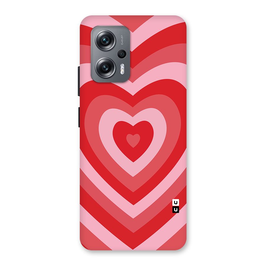 Red Retro Hearts Back Case for Redmi K50i