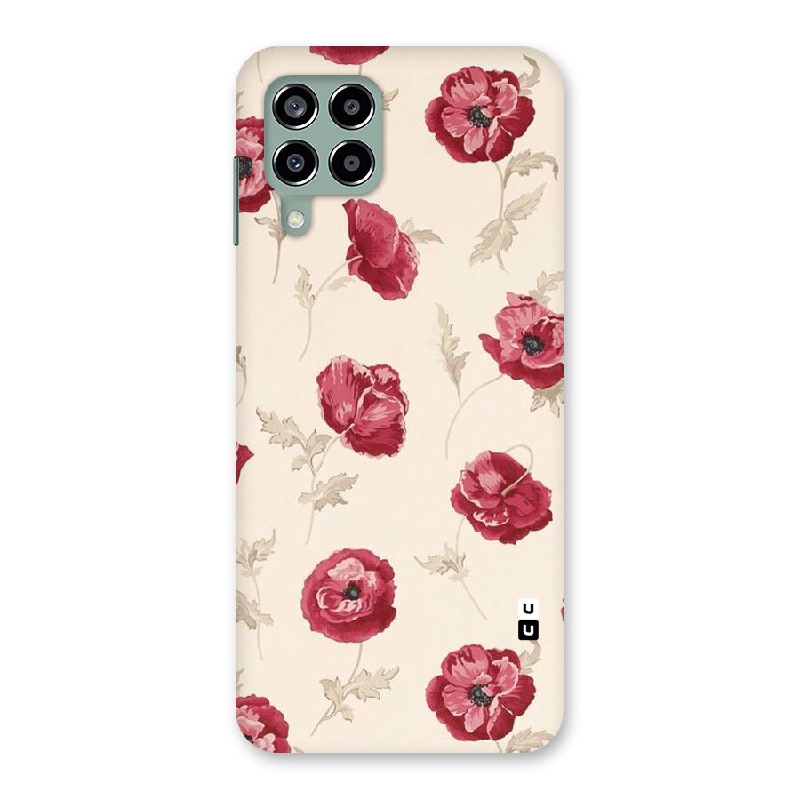 Red Rose Floral Art Back Case for Galaxy M33