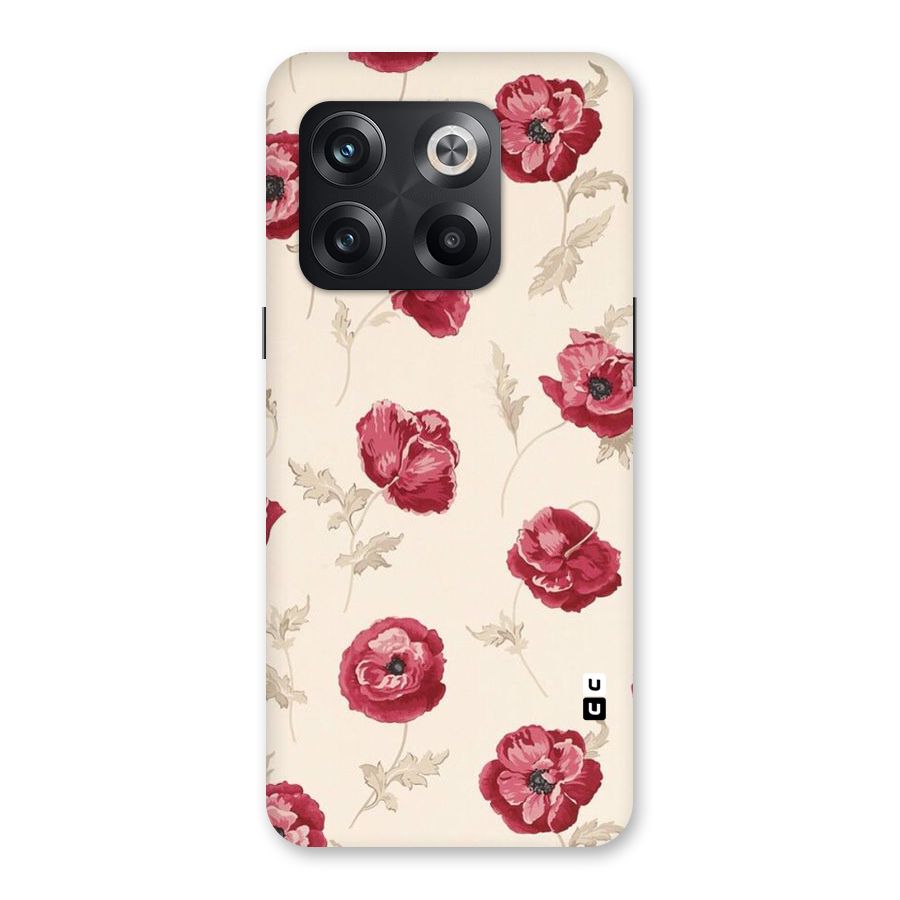 Red Rose Floral Art Back Case for OnePlus 10T