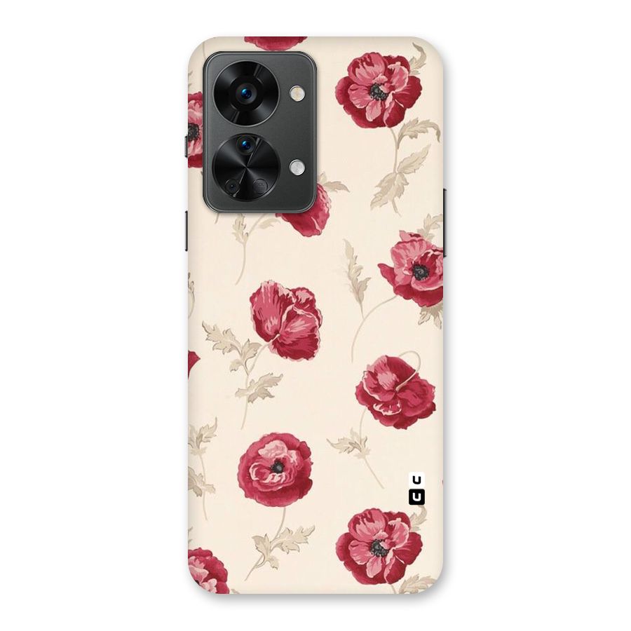 Red Rose Floral Art Back Case for OnePlus Nord 2T