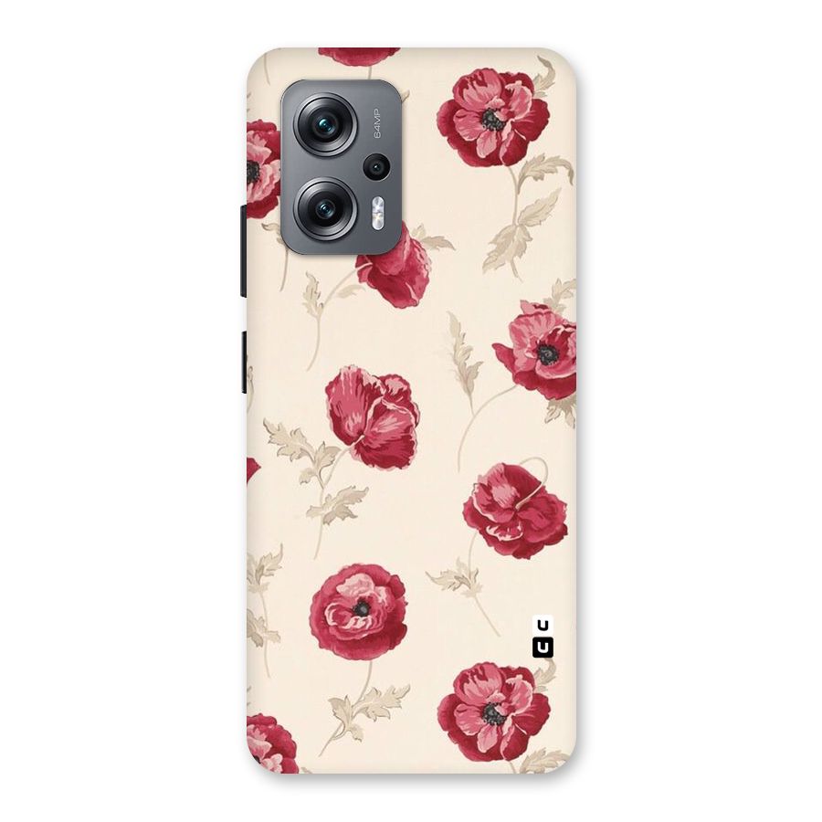 Red Rose Floral Art Back Case for Redmi K50i