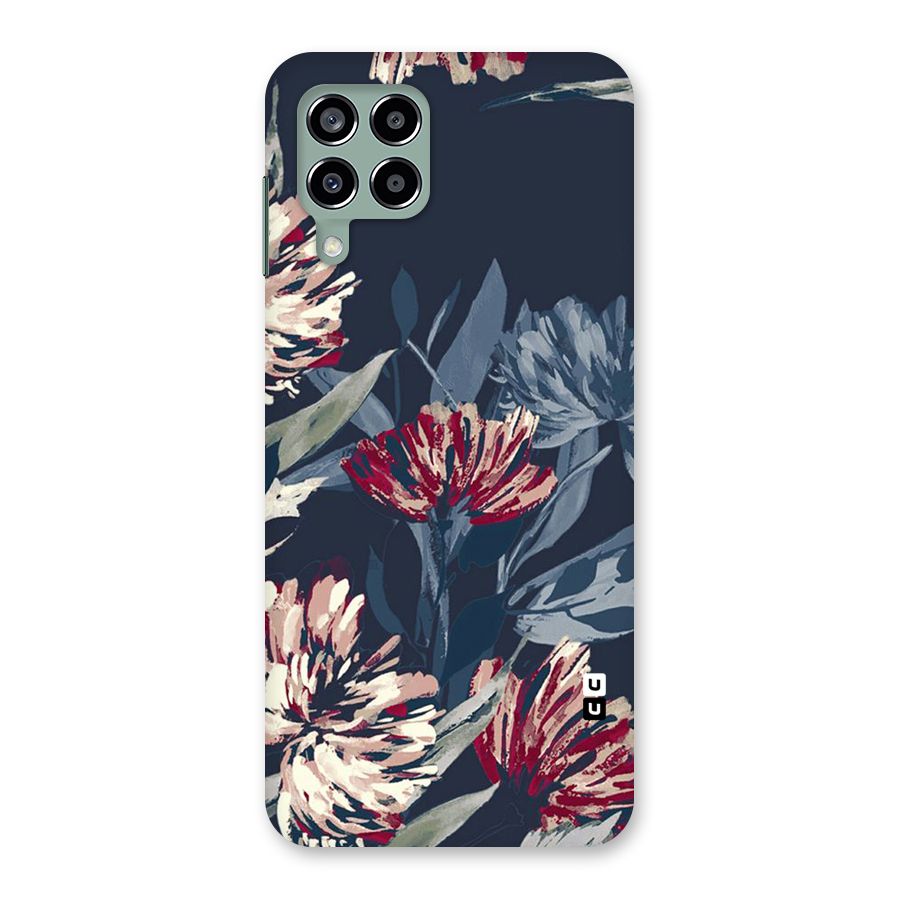 Red Rugged Floral Pattern Back Case for Galaxy M33