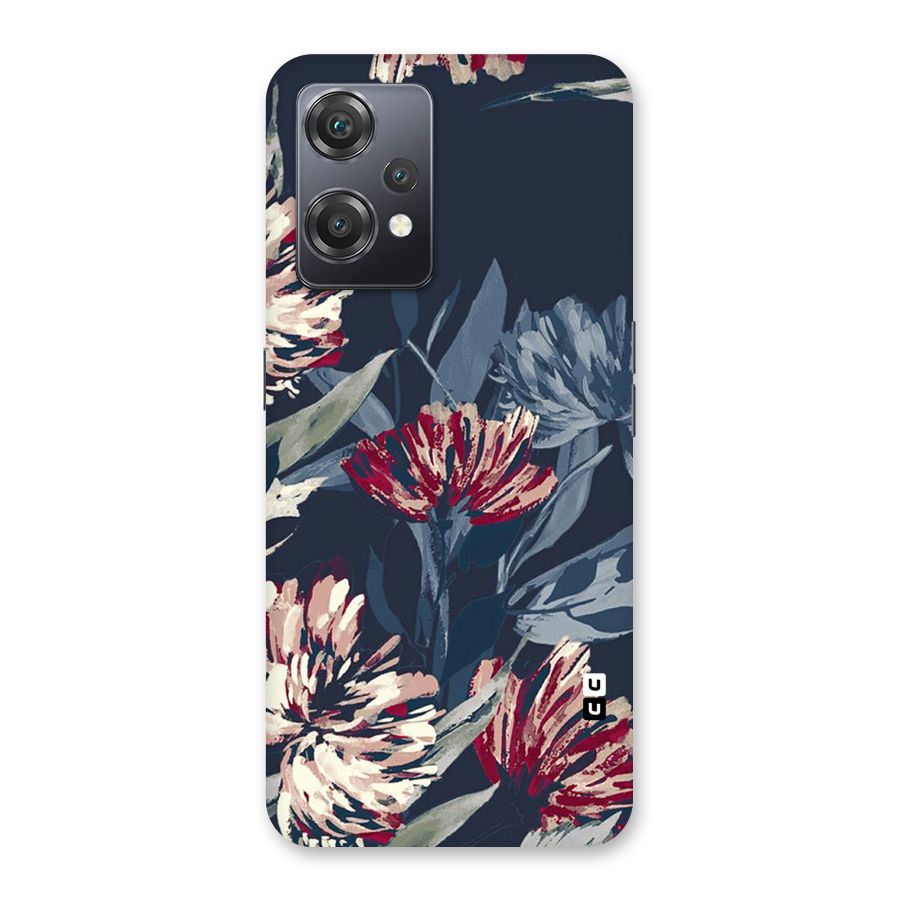 Red Rugged Floral Pattern Back Case for OnePlus Nord CE 2 Lite 5G