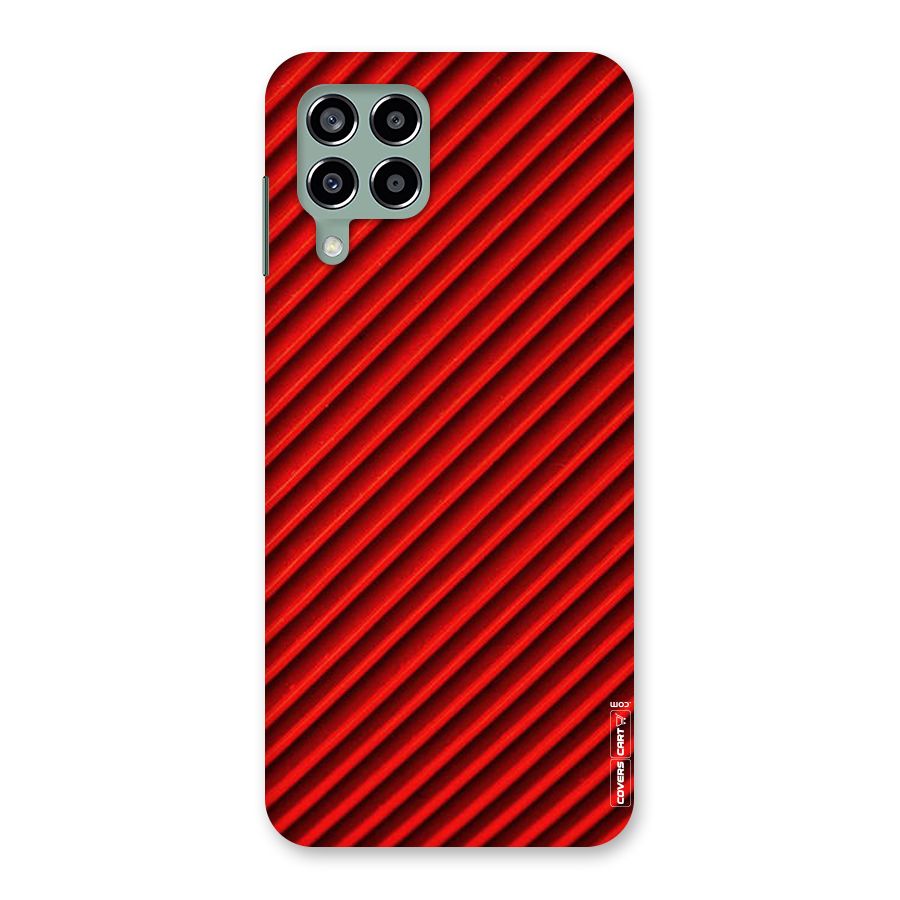 Red Rugged Stripes Back Case for Galaxy M33