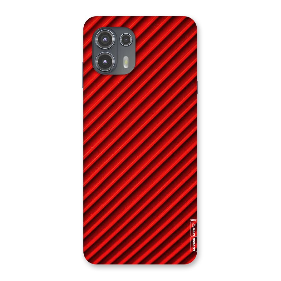 Red Rugged Stripes Back Case for Motorola Edge 20 Fusion